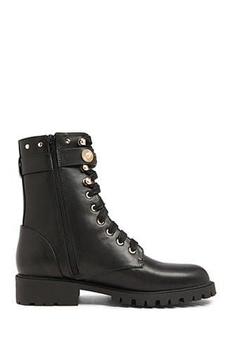 Forever21 Etched Combat Boots