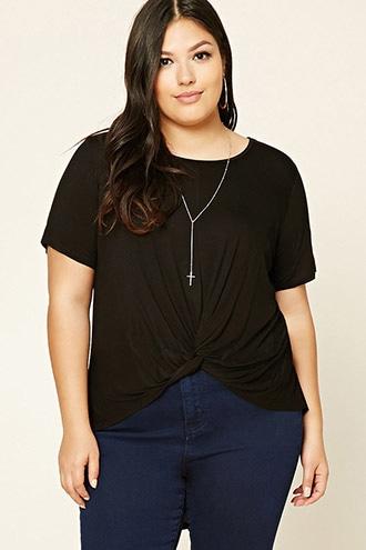 Forever21 Plus Size Knot-front Top