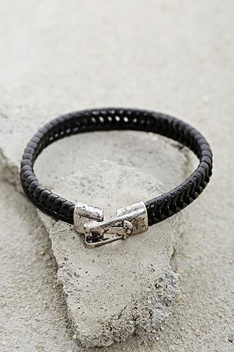 21 Men Men Burnished Braided Bracelet