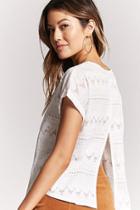 Forever21 Lace-inspired Back Slit Tee