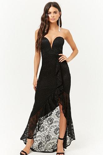 Forever21 Lace Tube High-low Dress