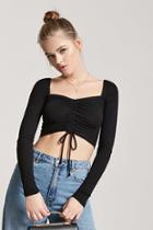 Forever21 Ribbed Ruched Crop Top