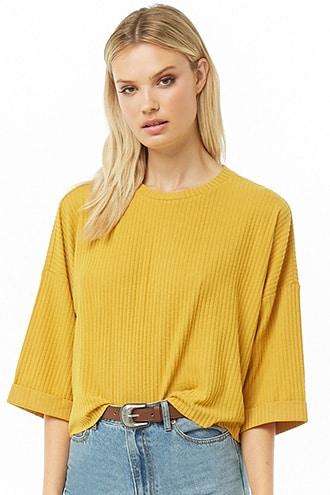 Forever21 Ribbed Dolman Sleeve Top