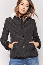 Forever21 Quilted Faux Shearling Jacket