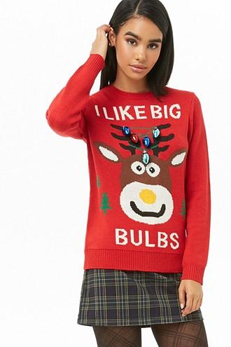 Forever21 I Like Big Bulbs Graphic Sweater