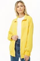 Forever21 Piped-trim Zip-up Jacket