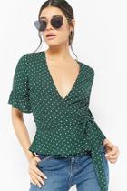 Forever21 Polka Dot Surplice Top