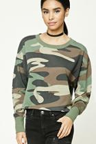 Forever21 Cropped Camo Print Tee