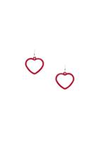 Forever21 Velvet Heart Drop Earrings