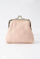 Forever21 Quilted Faux Leather Coin Purse (light Pink)