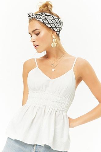 Forever21 Smocked V-neck Cami