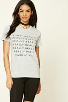 Forever21 Women's  Donatmt Care Graphic Tee