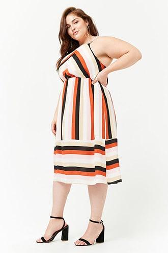 Forever21 Plus Size Chiffon Chevron Dress