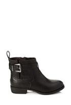 Forever21 Faux Leather Buckled Boots