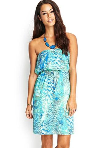 Forever21 Contemporary Strapless Abstract Dress
