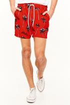 Forever21 Aloha Palm Tree Graphic Swim Trunks