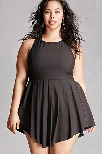 Forever21 Plus Size Pleated Cutout Romper