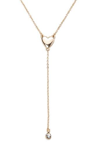 Forever21 Heart Pendant Drop Necklace