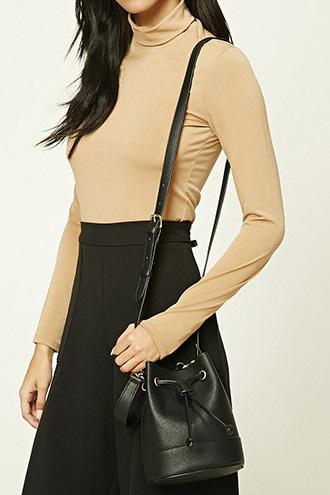 Forever21 Mini Faux Leather Bucket Bag