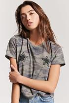 Forever21 Star Graphic Camo Tee