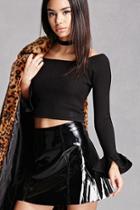 Forever21 Endless Rose Ribbed Crop Top