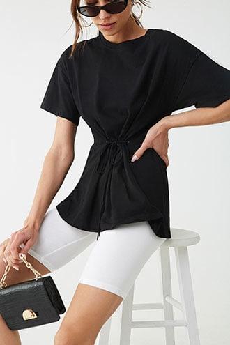 Forever21 Drawstring Cotton Tee