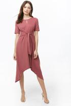 Forever21 Tie-front Handkerchief-hem Dress