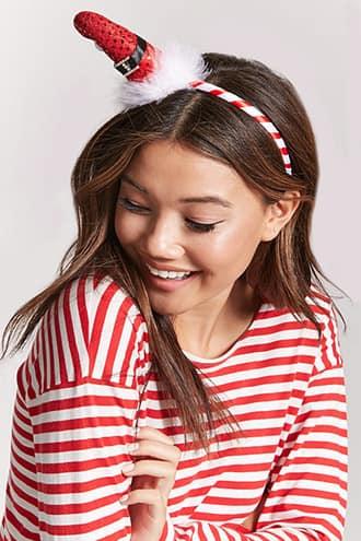 Forever21 Sequin Santa Hat Headband