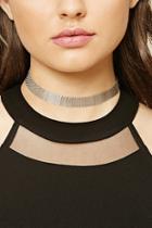 Forever21 Silver Layered Chain Choker