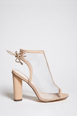 Forever21 Clear Vinyl Cutout Heels