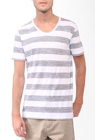 21 Men Textured Stripe Tee