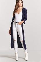 Forever21 Pleated Satin Duster Cardigan