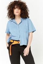 Forever21 Plus Size Chambray High-low Shirt