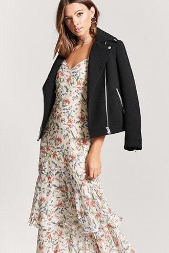 Forever21 Woven Moto Jacket