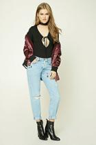 Forever21 Distressed Love Patch Jeans