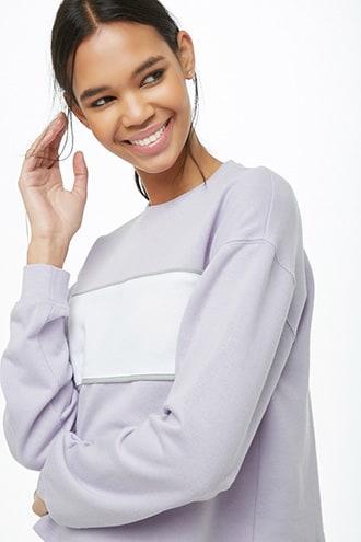 Forever21 Colorblock French Terry Sweatshirt