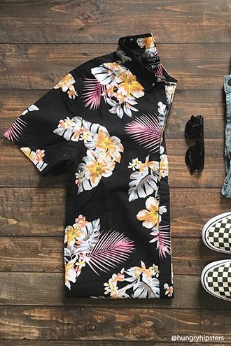 Forever21 Floral Tropic Print Shirt