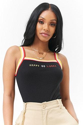 Forever21 Happy Go Lucky Crop Top