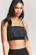 Forever21 Studded Faux Suede Fringe Crop Top