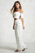Forever21 Wide-leg Snap-button Pants