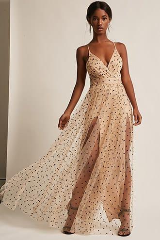 Forever21 Polka Dot Sequin Maxi Dress