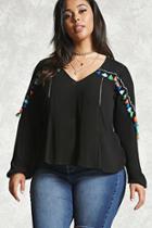 Forever21 Plus Size Tassel Trim Top