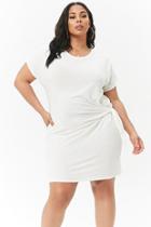 Forever21 Plus Size Slub Knit Self-tie T-shirt Dress