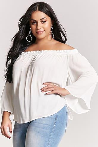 Forever21 Plus Size Drapey Off-the-shoulder Top