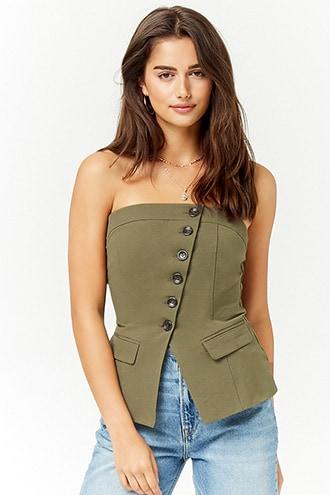 Forever21 Reverse High-low Tube Top