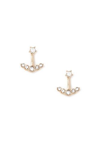 Forever21 Gold & Clear Rhinestone Ear Jacket