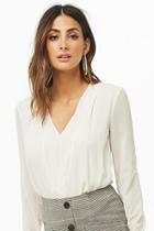 Forever21 Surplice Long-sleeve Top
