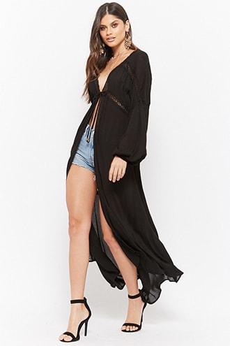 Forever21 Longline Split-front Cardigan