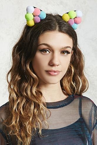 Forever21 Pom Pom Cat Ear Headband
