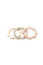 Forever21 Scalloped Rhinestone-embellished Ring Set